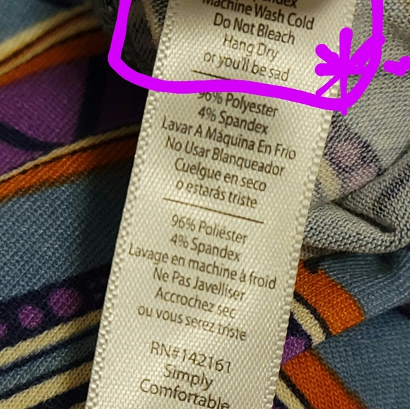 LuLaRoe Size M pullover swing top NWOT - Picture 7 of 8